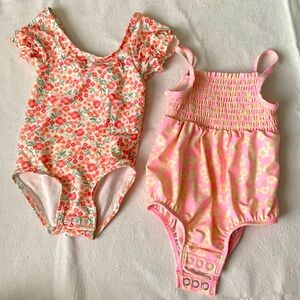 Baby Girl Onepiece Swim set of 2